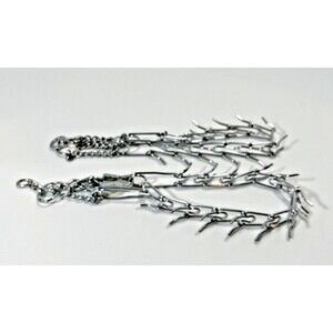 Two 16" Dog Canine Prong Pinch Dog Training Collar